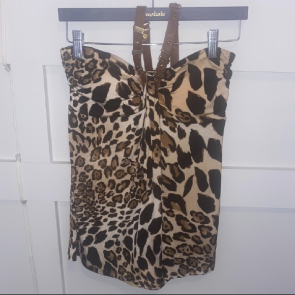 Cache Leopard Print Halter Top | Y2K Clubwear | Small - Picture 2 of 10